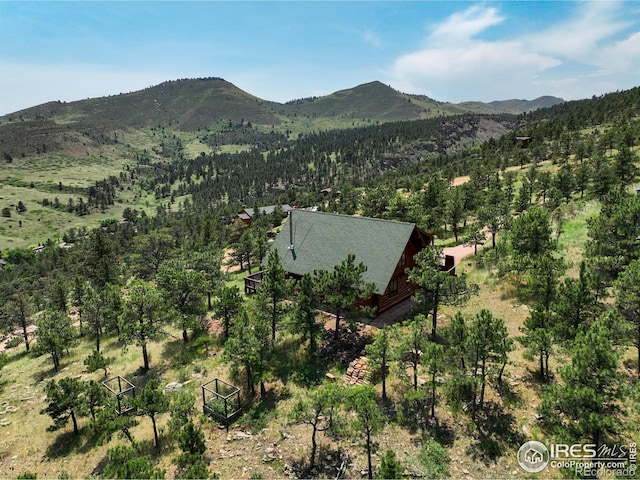 114 Jade Way, Lyons, CO 80540 - view of mountain background with a heavily wooded area