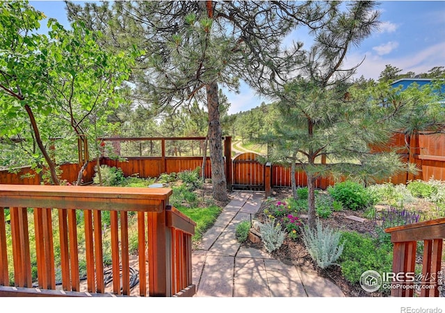 114 Jade Way, Lyons, CO 80540 - fenced yard featuring a gate