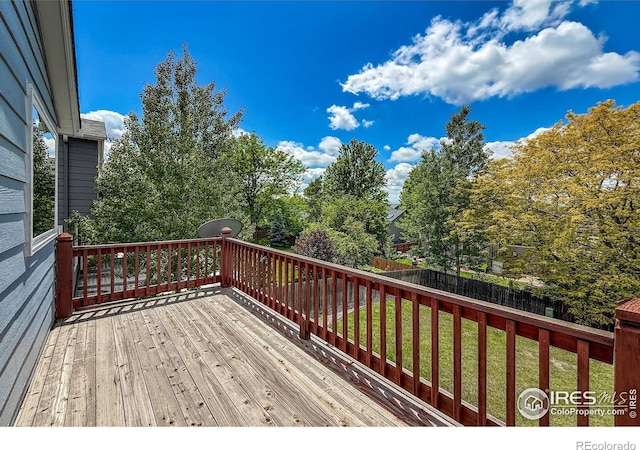 678 Mcclure Ct, Erie, CO 80516 - view of wooden deck