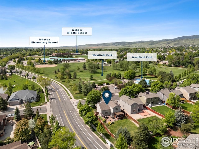 1502 Westfield Dr, Fort Collins, CO 80526 - aerial view of a mountain backdrop