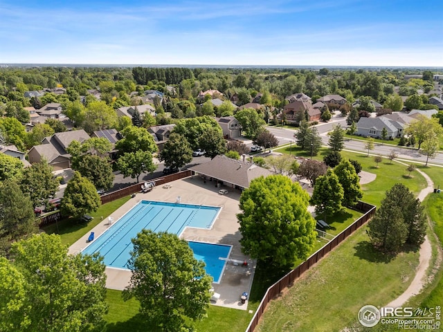 1502 Westfield Dr, Fort Collins, CO 80526 - aerial view of residential area with a pool