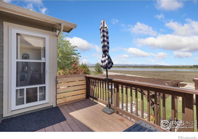 5869 Vinca Ave, Longmont, CO 80504 - deck with a water view