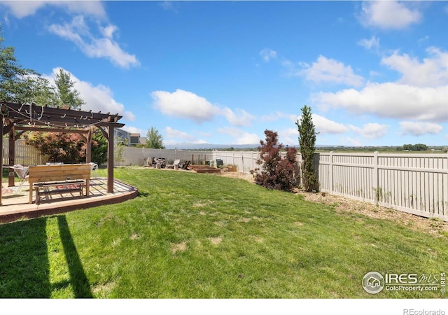 5869 Vinca Ave, Longmont, CO 80504 - view of yard with a pergola and a patio