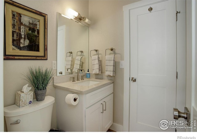 19810 County Road 1, Berthoud, CO 80513 - half bathroom featuring toilet and vanity