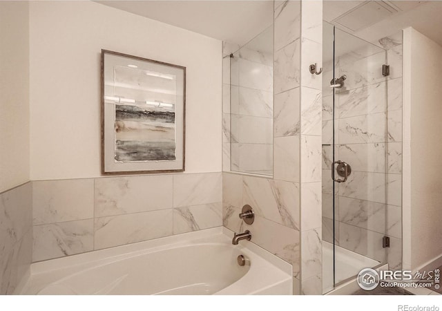 1616 S Broadway Unit 304, Denver, CO 80210 - bathroom featuring a stall shower and a bath