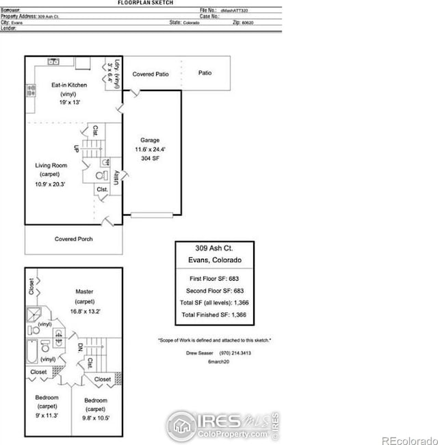 309 Ash Ct, Evans, CO 80620 - home floor plan