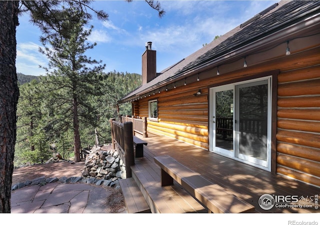 28 Ute Crossing Ct, Lyons, CO 80540 - view of wooden terrace