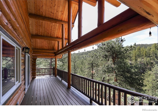 28 Ute Crossing Ct, Lyons, CO 80540 - deck with a view of trees