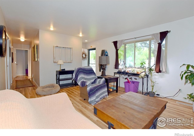 1405 Village Ln, Fort Collins, CO 80521 - living area featuring light wood-style floors and recessed lighting