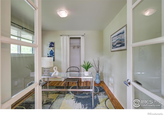 1110 Hartford Dr, Boulder, CO 80305 - home office featuring wood finished floors and baseboards