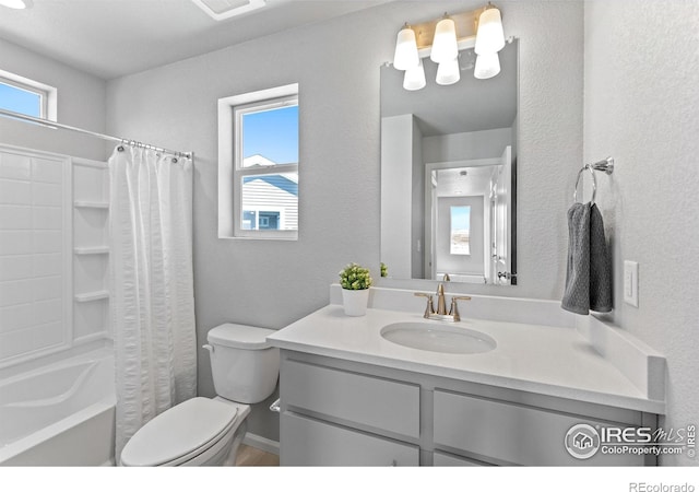 3364 Streamwood Dr, Johnstown, CO 80534 - full bathroom featuring plenty of natural light, vanity, and shower / tub combo