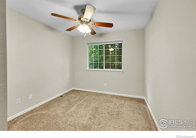 11740 Ivy St, Thornton, CO 80233 - spare room with carpet floors, a ceiling fan, and baseboards