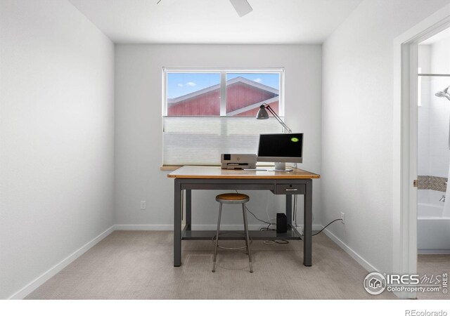 876 Cimarron Dr Unit B, Lafayette, CO 80026 - home office with baseboards and carpet floors