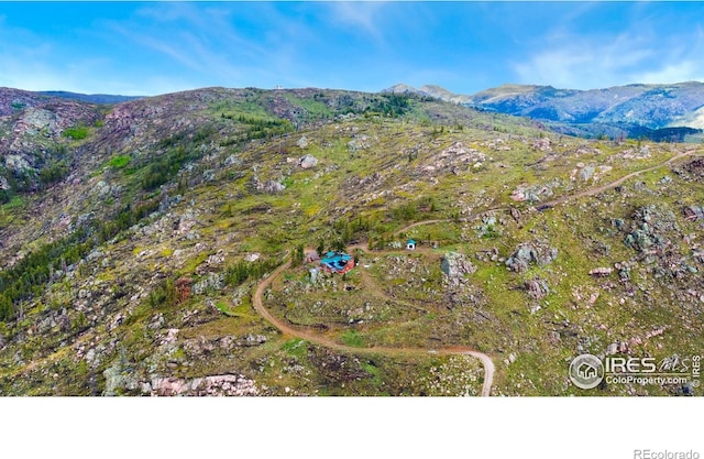 2507 Spencer Mountain Rd, Bellvue, CO 80512 - drone / aerial view of a mountainous background