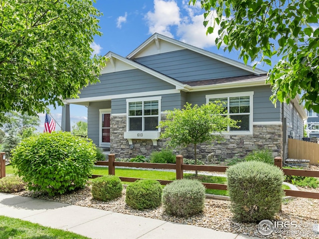 603 Summer Hawk Dr, Longmont, CO 80504 - view of front of property with stone siding