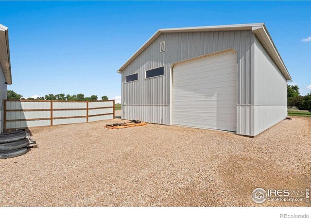 32924 County Road 29, Greeley, CO 80631 - detached garage with dirt driveway