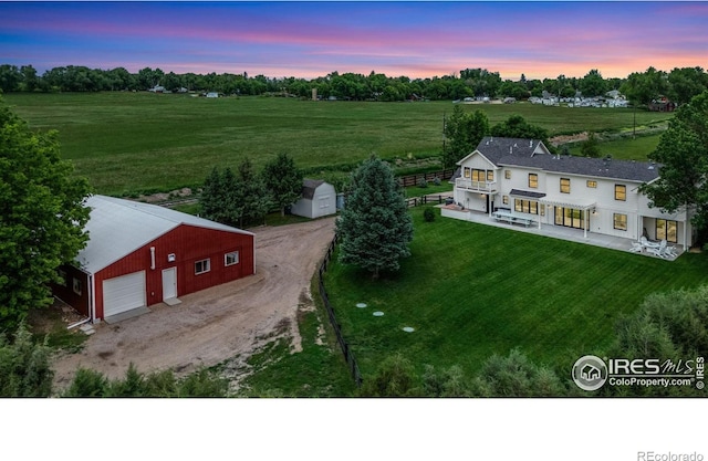 7215 Hygiene Rd, Longmont, CO 80503 - aerial view at dusk of a view of rural / pastoral area