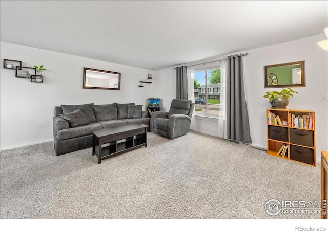 420 E 50th St, Loveland, CO 80538 - living area with carpet and baseboards