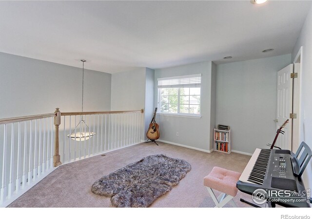 7858 Oban Ct, Lone Tree, CO 80124 - sitting room featuring carpet, recessed lighting, and baseboards