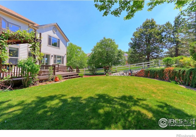 7858 Oban Ct, Lone Tree, CO 80124 - view of yard featuring a wooden deck