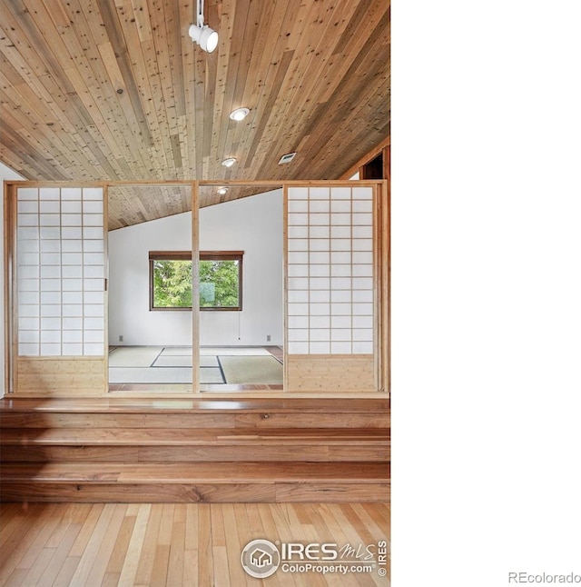 1484 Wicklow St, Boulder, CO 80303 - sauna with wood ceiling and hardwood / wood-style flooring