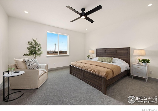 5016 Prairie Lark Ln, Severance, CO 80615 - carpeted bedroom with recessed lighting and a ceiling fan