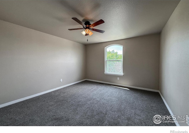 13598 Horseshoe Cir, Mead, CO 80542 - carpeted empty room with ceiling fan and baseboards
