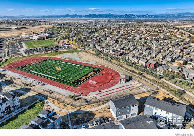 2446 W 167th Ln, Broomfield, CO 80023 - aerial perspective of suburban area with a mountainous background