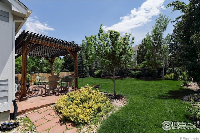 5603 Pierson Mountain Ave, Longmont, CO 80503 - view of yard featuring a pergola and a patio