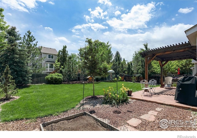5603 Pierson Mountain Ave, Longmont, CO 80503 - view of yard with a pergola and a patio