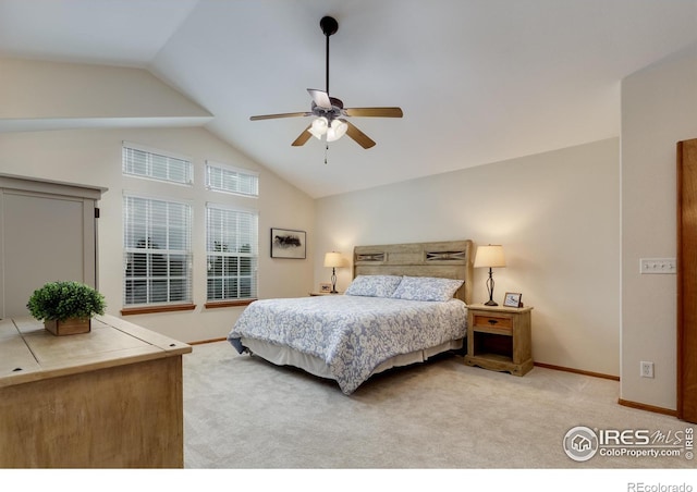 5603 Pierson Mountain Ave, Longmont, CO 80503 - bedroom featuring vaulted ceiling, light carpet, and baseboards