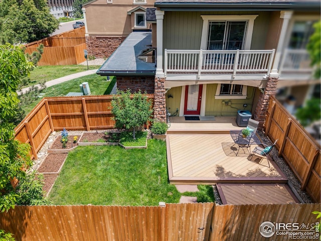 4800 Osage Dr Unit 12B, Boulder, CO 80303 - back of property with a balcony and a deck
