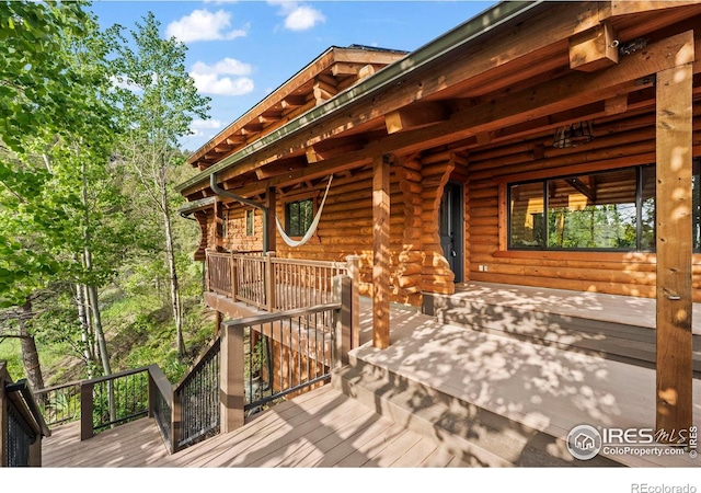 172 Tall Pine Ln, Boulder, CO 80302 - wooden terrace with stairs