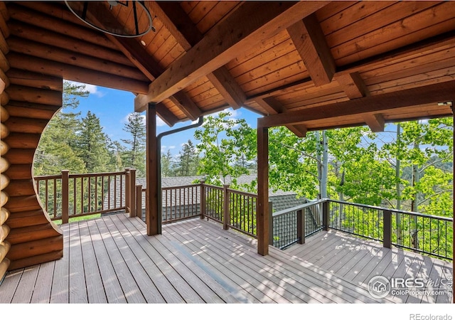 172 Tall Pine Ln, Boulder, CO 80302 - deck featuring view of scattered trees