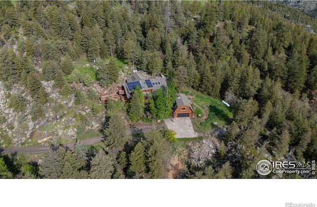 172 Tall Pine Ln, Boulder, CO 80302 - aerial view of property and surrounding area with a forest