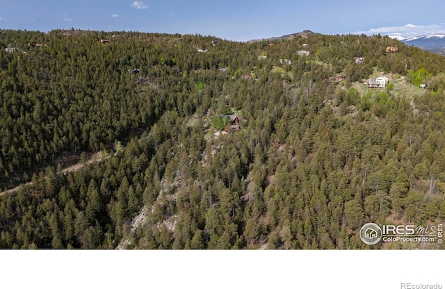 172 Tall Pine Ln, Boulder, CO 80302 - aerial view of property's location featuring a forest and mountains