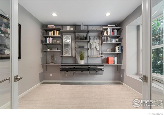 17805 Coral Burst St, Parker, CO 80134 - unfurnished office with carpet floors, baseboards, and recessed lighting