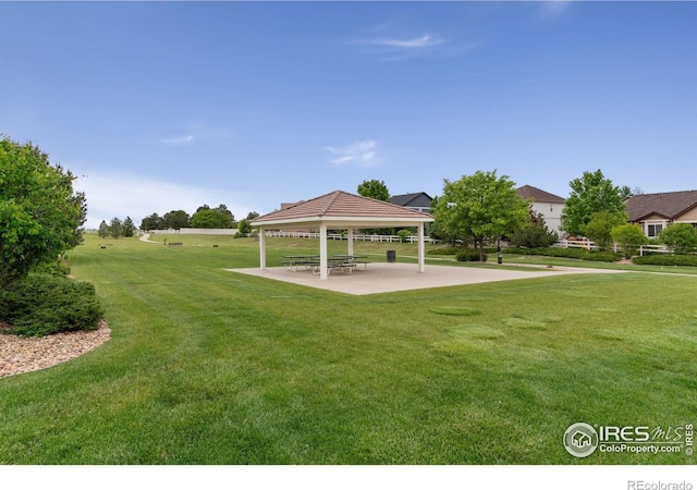 17805 Coral Burst St, Parker, CO 80134 - view of grassy yard featuring a gazebo