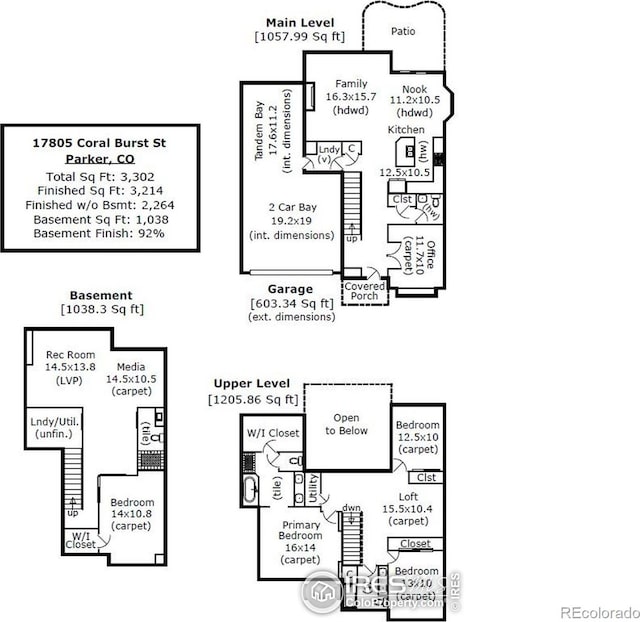 17805 Coral Burst St, Parker, CO 80134 - room layout