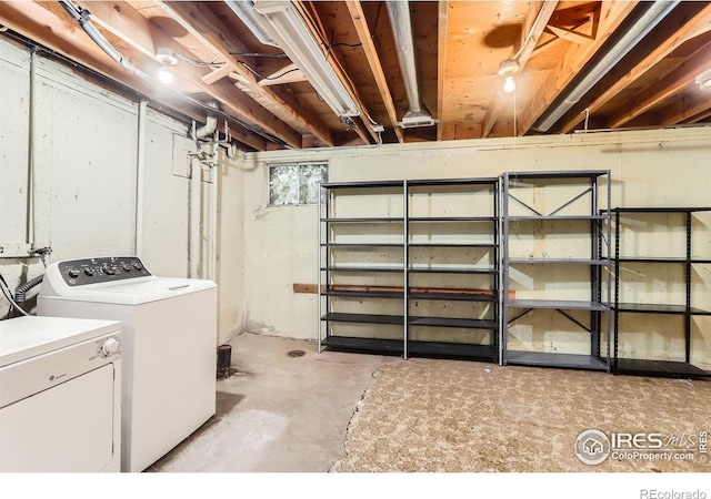 1025 Edinboro Dr, Boulder, CO 80305 - basement with washing machine and clothes dryer