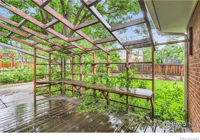 1025 Edinboro Dr, Boulder, CO 80305 - wooden terrace featuring a fenced backyard