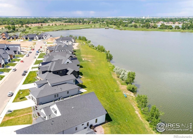 1769 Beachside Dr, Windsor, CO 80550 - aerial view of residential area with a nearby body of water