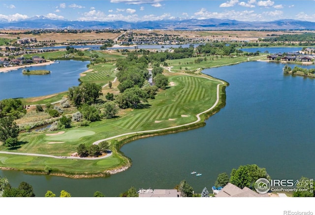1769 Beachside Dr, Windsor, CO 80550 - aerial view of a water and mountain view and a local golf course