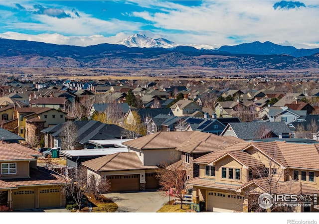 2005 Calico Ct, Longmont, CO 80503 - aerial view of residential area featuring a mountain backdrop