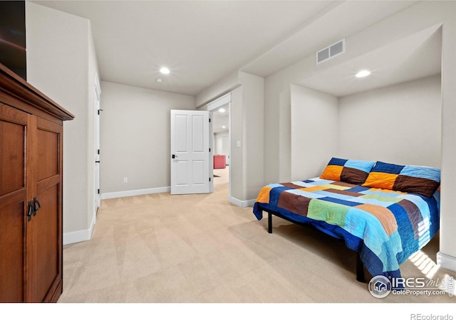 2005 Calico Ct, Longmont, CO 80503 - bedroom with light carpet, baseboards, and recessed lighting