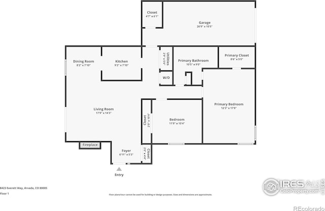 8423 Everett Way Unit A, Arvada, CO 80005 - property floor plan