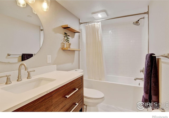 1240 Wren Ct Unit D, Longmont, CO 80501 - bathroom featuring toilet, vanity, and shower / tub combo