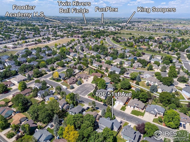 806 51st Ave, Greeley, CO 80634 - aerial view of residential area