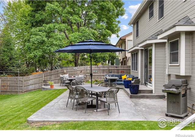 806 51st Ave, Greeley, CO 80634 - view of patio featuring an outdoor hangout area, grilling area, and outdoor dining area