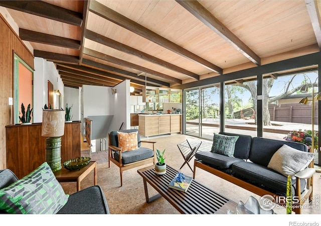 5450 Mohawk Rd, Littleton, CO 80123 - sunroom / solarium featuring beam ceiling